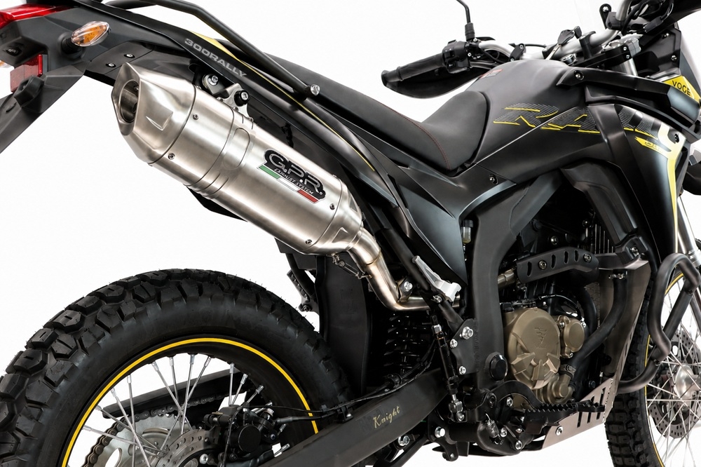 GPR pot echappement compatible avec Voge 300Rally 2025-2026, Furore-X Inox, Échappement légal, homologué,silencieux avec catalyseur, db killer amovible et tuyau de liaison spécifique 