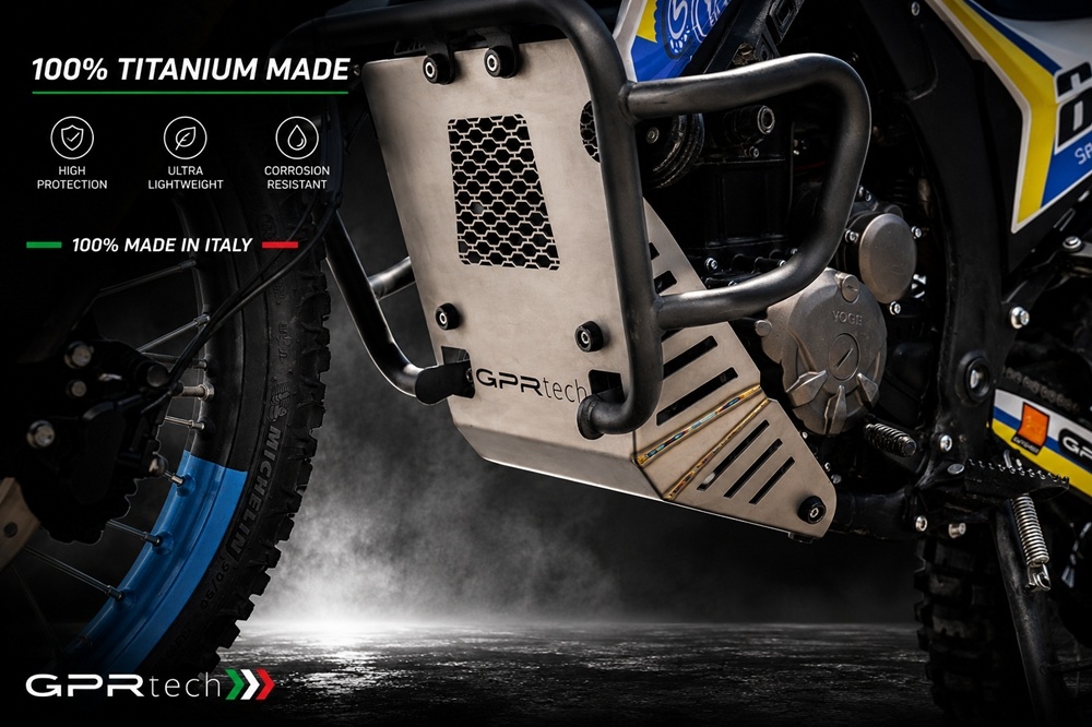 GPR TECH compatible with  Voge 300Rally 2025/2026 e5 plus Sabot moteur en titane 