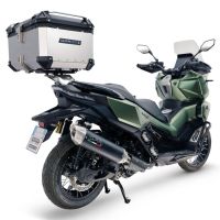 Top case GPR TECH compatible with  Voge SR 450 X 2026/2027 e5 plus Top Case Alpitech en aluminium, couleur argent avec  porte-bagases y plaque spécifique Capacité Litres 45