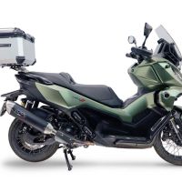 Top case GPR TECH compatible with  Voge SR 450 X 2026/2027 e5 plus Top Case Alpitech en aluminium, couleur argent avec  porte-bagases y plaque spécifique Capacité Litres 35