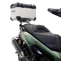 Top case GPR TECH compatible with  Voge SR 450 X 2026/2027 e5 plus Top Case Alpitech en aluminium, couleur argent avec  porte-bagases y plaque spécifique Capacité Litres 35