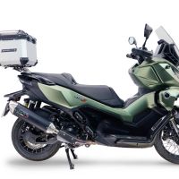 Top case GPR TECH compatible with  Voge SR 450 X 2026/2027 e5 plus Top Case Alpitech en aluminium, couleur argent avec  porte-bagases y plaque spécifique Capacité Litres 26