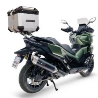 Top case GPR TECH compatible with  Voge SR 450 X 2026/2027 e5 plus Top Case Alpitech en aluminium, couleur argent avec  porte-bagases y plaque spécifique Capacité Litres 26