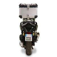 Top case GPR TECH compatible with  Voge SR 450 X 2026/2027 e5 plus Top Case Alpitech en aluminium, couleur argent avec  porte-bagases y plaque spécifique Capacité Litres 26