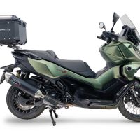 Top case GPR TECH compatible with  Voge SR 450 X 2026/2027 e5 plus Top Case Alpitech en aluminium, couleur argent avec  porte-bagases y plaque spécifique Capacité Litres 26