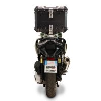 Top case GPR TECH compatible with  Voge SR 450 X 2026/2027 e5 plus Top Case Alpitech en aluminium, couleur argent avec  porte-bagases y plaque spécifique Capacité Litres 26