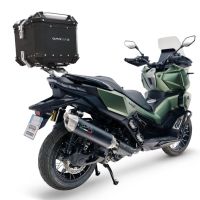 Top case GPR TECH compatible with  Voge SR 450 X 2026/2027 e5 plus Top Case Alpitech en aluminium, couleur argent avec  porte-bagases y plaque spécifique Capacité Litres 26