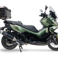 Top case GPR TECH compatible with  Voge SR 450 X 2026/2027 e5 plus Top Case Alpitech en aluminium, couleur argent avec  porte-bagases y plaque spécifique Capacité Litres 45