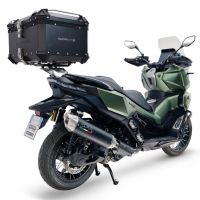 Top case GPR TECH compatible with  Voge SR 450 X 2026/2027 e5 plus Top Case Alpitech en aluminium, couleur argent avec  porte-bagases y plaque spécifique Capacité Litres 45
