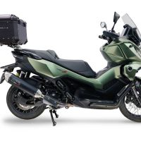 Top case GPR TECH compatible with  Voge SR 450 X 2026/2027 e5 plus Top Case Alpitech en aluminium, couleur argent avec  porte-bagases y plaque spécifique Capacité Litres 35