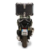 Top case GPR TECH compatible with  Voge SR 450 X 2026/2027 e5 plus Top Case Alpitech en aluminium, couleur argent avec  porte-bagases y plaque spécifique Capacité Litres 35
