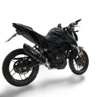 GPR pot echappement compatible avec  Voge Brivido R125 2023-2024, Furore Nero, Pot échappement complet, non légal pour les pays de l'UE, avec db killer amovible 