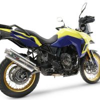 GPR exhaust compatible with  Suzuki V-STROM 800DE - 800SE 2023-2025, Trioval, Slip-on exhaust including removable db killer and link pipe, not EPA-compliant 
