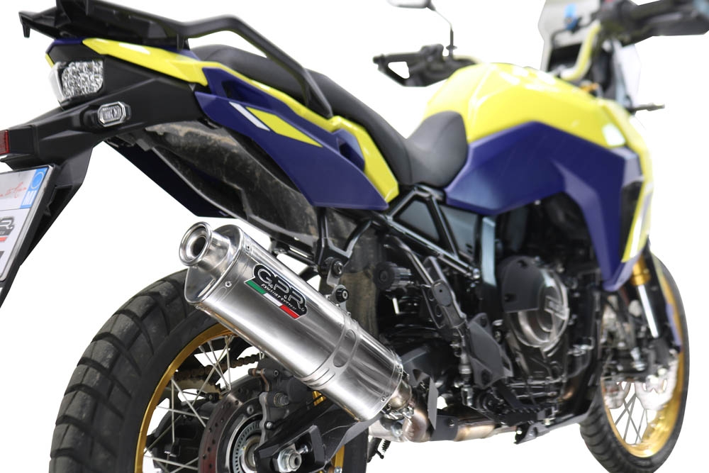 GPR exhaust compatible with  Suzuki V-STROM 800DE - 800SE 2023-2025, Trioval, Slip-on exhaust including removable db killer and link pipe, not EPA-compliant 