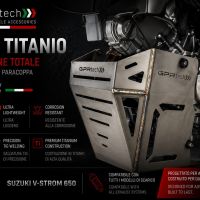 GPR TECH compatible with  Suzuki V-Strom Dl 650 2012/2016 e3 Sabot moteur en titane 