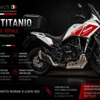 GPR TECH compatible with  Moto Morini X-CAPE 650 2021/2024 e5 Sabot moteur en titane 