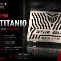 GPR TECH compatible with  Yamaha Xsr 900 2022/2024 e5 Protecteur de radiateur en titane 
