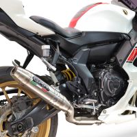 GPR pot echappement compatible avec Yamaha YZF R7 2021-2024, Deeptone Inox, Homologué et légal, système d'échappement complet avec catalyseur et db killer amovible 