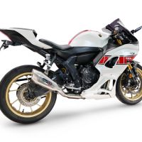 GPR pot echappement compatible avec Yamaha YZF R7 2021-2024, GP-Revo Titanium, Homologué et légal, système d'échappement complet avec catalyseur et db killer amovible 