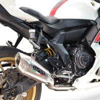 GPR pot echappement compatible avec Yamaha YZF R7 2021-2024, GP-Revo Titanium, Homologué et légal, système d'échappement complet avec catalyseur et db killer amovible 