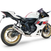 GPR pot echappement compatible avec Yamaha YZF R7 2021-2024, M3 Inox , Homologué et légal, système d'échappement complet avec catalyseur et db killer amovible 