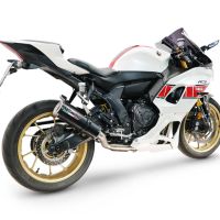 GPR pot echappement compatible avec Yamaha YZF R7 2021-2024, M3 Black Titanium, Pot d'échappement complet racing, compris de collecteur et db killer amovible, sans homologation 
