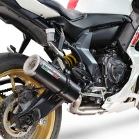 GPR pot echappement compatible avec Yamaha YZF R7 2021-2024, M3 Black Titanium, Pot d'échappement complet racing, compris de collecteur et db killer amovible, sans homologation 
