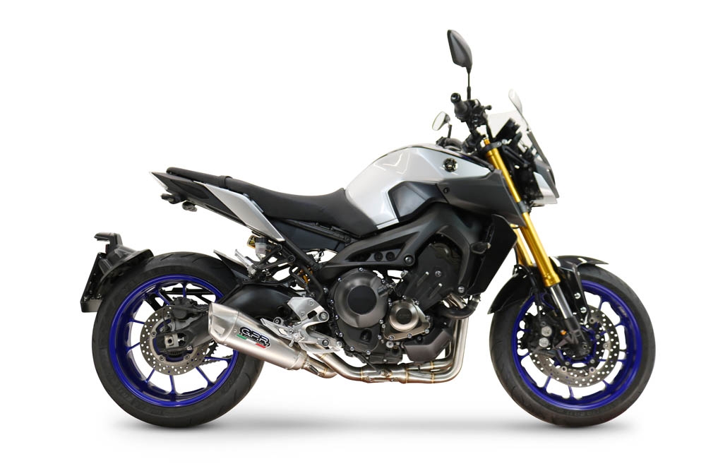 GPR exhaust compatible with  Yamaha FZ-09 2014-2016, GP-Revo Titanium, Full system exhaust, including removable db killer 