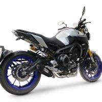 GPR exhaust compatible with  Yamaha FZ-09 2014-2020, GP-Revo Black Titanium, Full system exhaust, including removable db killer 