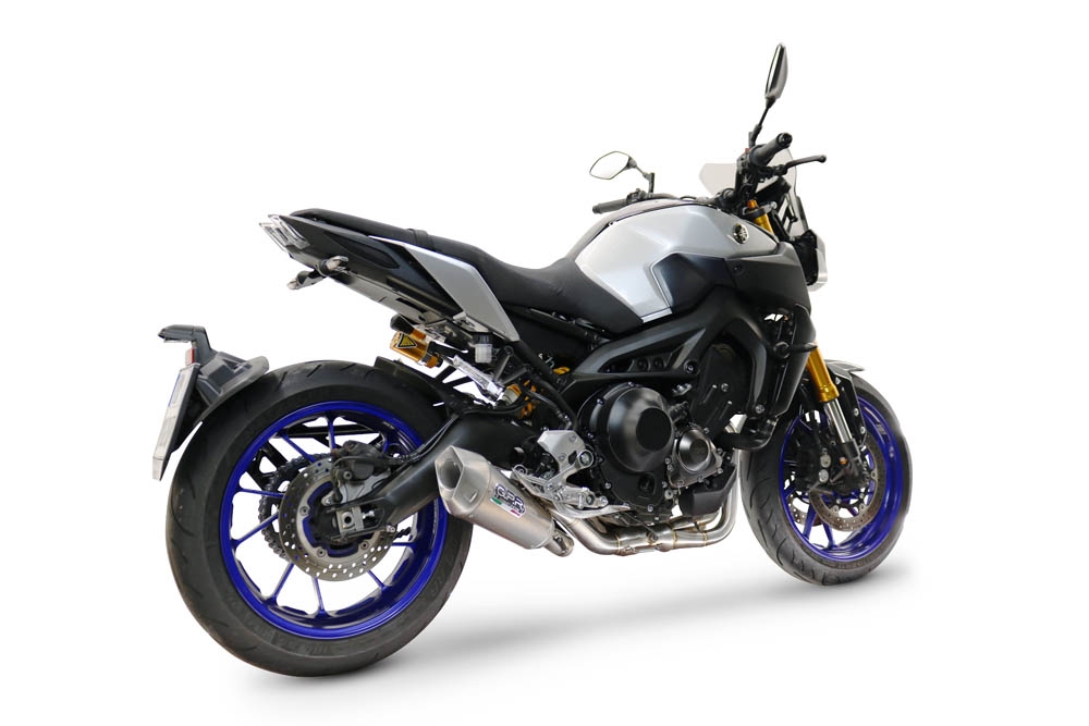 GPR exhaust compatible with  Yamaha FZ-09 2014-2016, GP-Revo Titanium, Full system exhaust, including removable db killer 