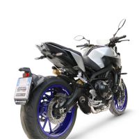 GPR exhaust compatible with  Yamaha FZ-09 2014-2020, GP-Revo Black Titanium, Full system exhaust, including removable db killer 