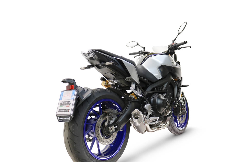 GPR exhaust compatible with  Yamaha FZ-09 2014-2016, GP-Revo Titanium, Full system exhaust, including removable db killer 