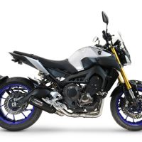 GPR pot echappement compatible avec Yamaha Mt-09 Tracer 900 2017-2020, M3 Black Titanium, Homologué et légal, système d'échappement complet avec catalyseur et db killer amovible 