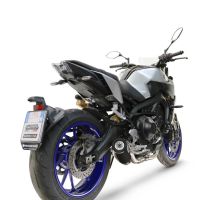 GPR pot echappement compatible avec Yamaha Tracer 900 GT 2018-2020, M3 Black Titanium, Homologué et légal, système d'échappement complet avec catalyseur et db killer amovible 