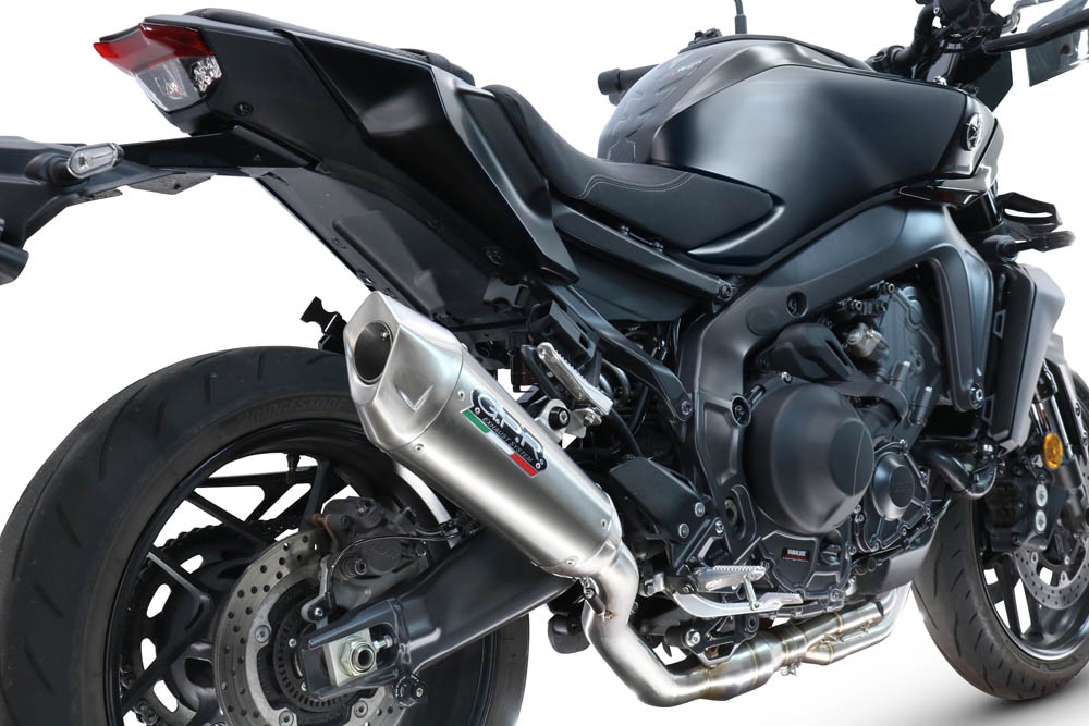 GPR pot echappement compatible avec  Yamaha Mt-09 2021-2024, GP-Revo Titanium, Silencieux homologué pour bruit, échappement complet avec catalyseur et db killer 