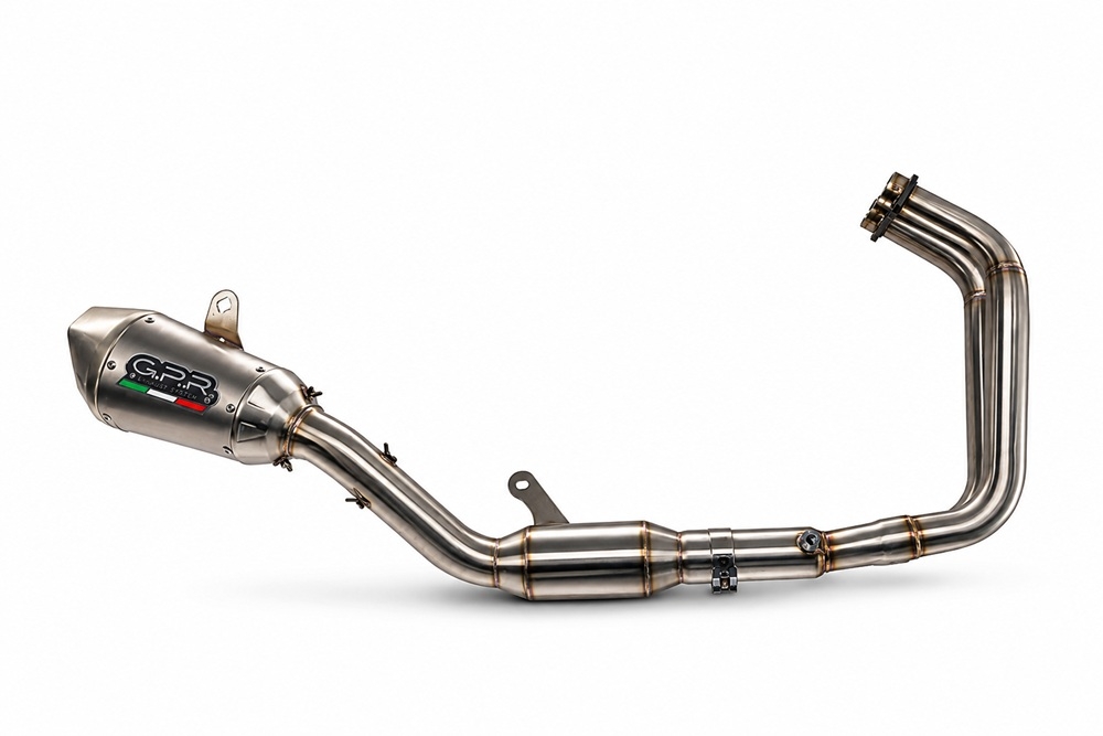 GPR pot echappement compatible avec Yamaha YZF R7 2021-2024, GP-Revo Titanium, Homologué et légal, système d'échappement complet avec catalyseur et db killer amovible 