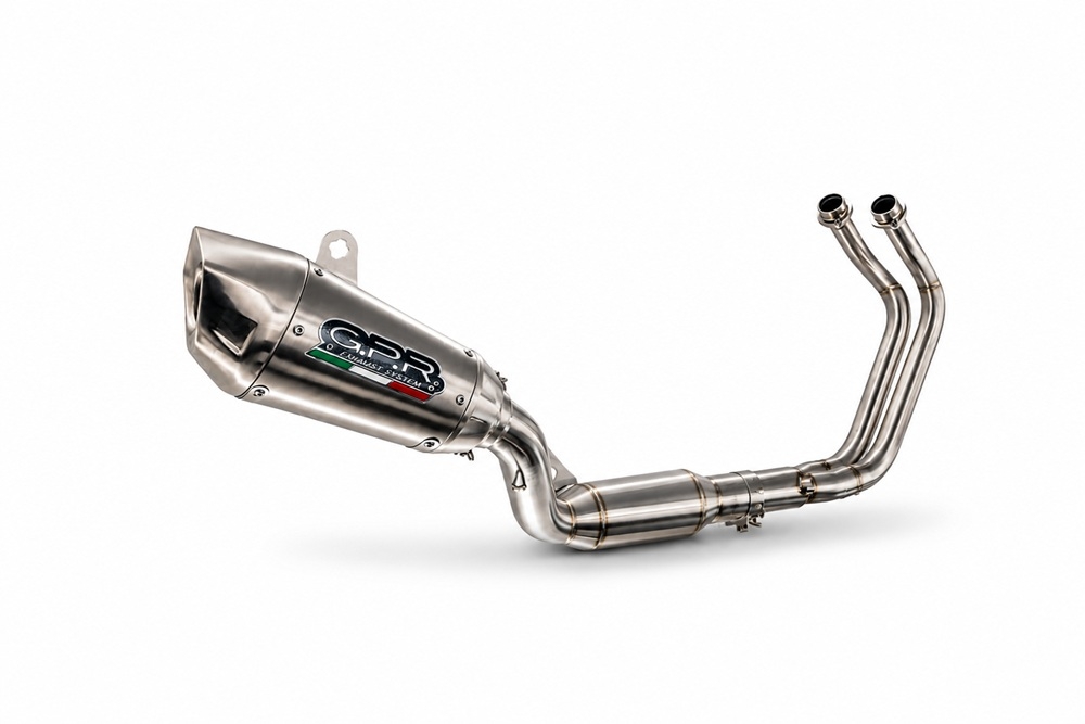 GPR pot echappement compatible avec Yamaha YZF R7 2021-2024, GP-Revo Titanium, Homologué et légal, système d'échappement complet avec catalyseur et db killer amovible 