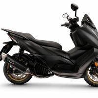 GPR pot echappement compatible avec Zontes D 125 2022-2024, Furore-X Scooter, Homologué et légal, système d'échappement complet avec catalyseur et db killer amovible 