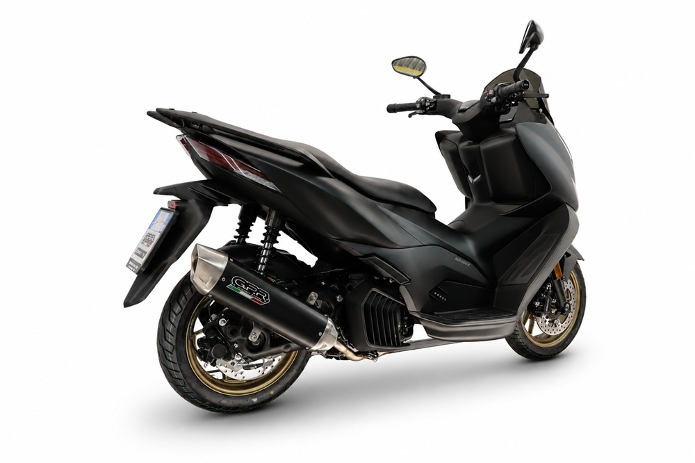 GPR pot echappement compatible avec Zontes D 125 2022-2024, Furore-X Scooter, Homologué et légal, système d'échappement complet avec catalyseur et db killer amovible 