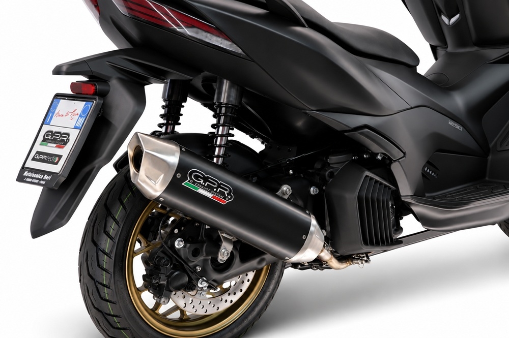 GPR pot echappement compatible avec Zontes D 125 2022-2024, Furore-X Scooter, Homologué et légal, système d'échappement complet avec catalyseur et db killer amovible 