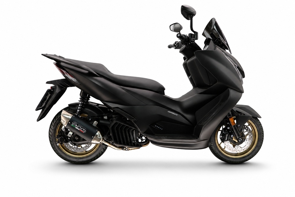 GPR pot echappement compatible avec Zontes D 125 2022-2024, Furore-X Scooter, Pot echappement racing,silencieux avec db killer et des tuyaux de liaison sans homologation 