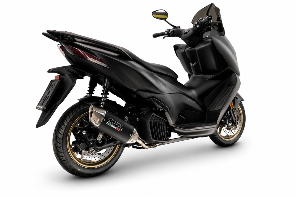 GPR pot echappement compatible avec Zontes D 125 2022-2024, Furore-X Scooter, Pot echappement racing,silencieux avec db killer et des tuyaux de liaison sans homologation 