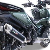 Exhaust compatible with Zontes 365G 2024-2026, Furore-X Scooter, Slip-on exhaust including removable db killer, link pipe and catalyst, EPA-compliant 