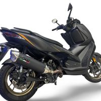 GPR exhaust compatible with  Zontes 365E 2024-2026, Furore-X Scooter, Slip-on exhaust including removable db killer, link pipe and catalyst,  EPA-compliant 