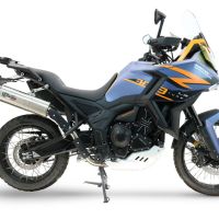 GPR pot echappement compatible avec  Zontes 703 F 2025-2026, Dual Inox, Pot echappement racing,silencieux avec db killer et des tuyaux de liaison sans homologation 