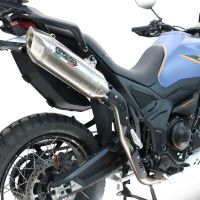 GPR exhaust compatible with  Zontes 703 F 2025-2026, Furore-X Acciaio Inox, Slip-on exhaust including removable db killer and link pipe, not EPA-compliant 