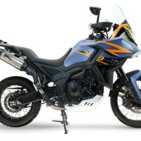 GPR exhaust compatible with  Zontes 703 F 2025-2026, Furore-X Titanio, Slip-on exhaust including removable db killer and link pipe, not EPA-compliant 