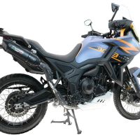 GPR exhaust compatible with  Zontes 703 F 2025-2026, Furore-X Titanio Nero, Slip-on exhaust including removable db killer and link pipe, not EPA-compliant 