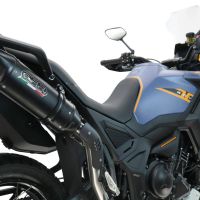 GPR exhaust compatible with  Zontes 703 F 2025-2026, Furore-X Titanio Nero, Slip-on exhaust including removable db killer and link pipe, not EPA-compliant 