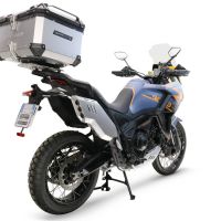 GPR TECH compatible with  Zontes 703 F 2025/2026 Top Case Alpitech en aluminium, couleur argent avec plaque spécifique incluse Capacité Litres 45